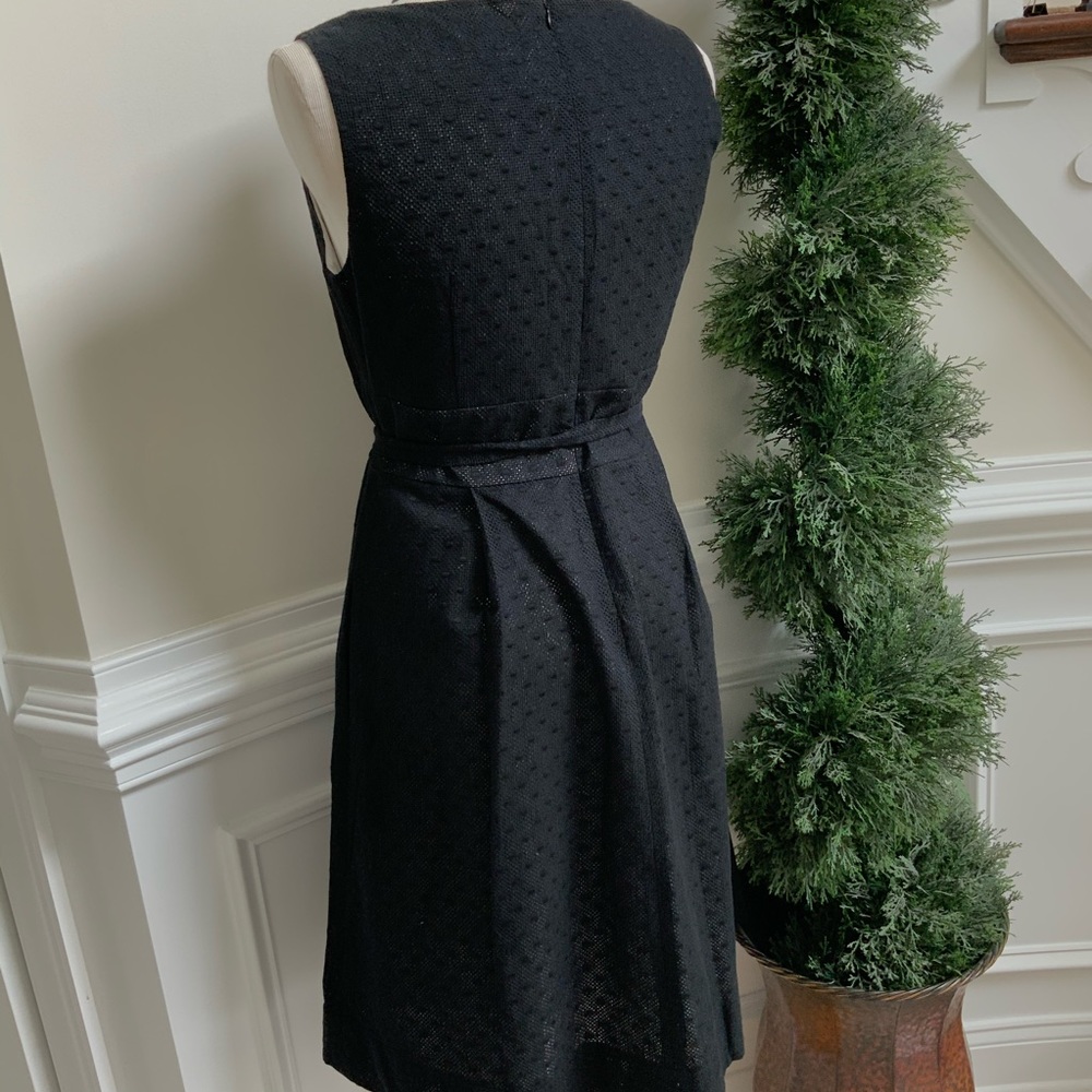 Talbots Black Belted Breathable Cotton Dress - Picture 4 of 4